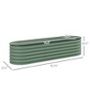 6.4' x 2' x 1.4' Galvanized Raised Garden Bed Kit, Metal Planter Box with Safety Edging - 3 of 4