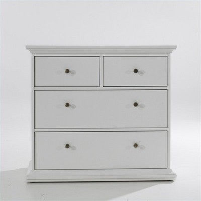 Wood Sonoma 4 Drawer Chest in White-Tvilum