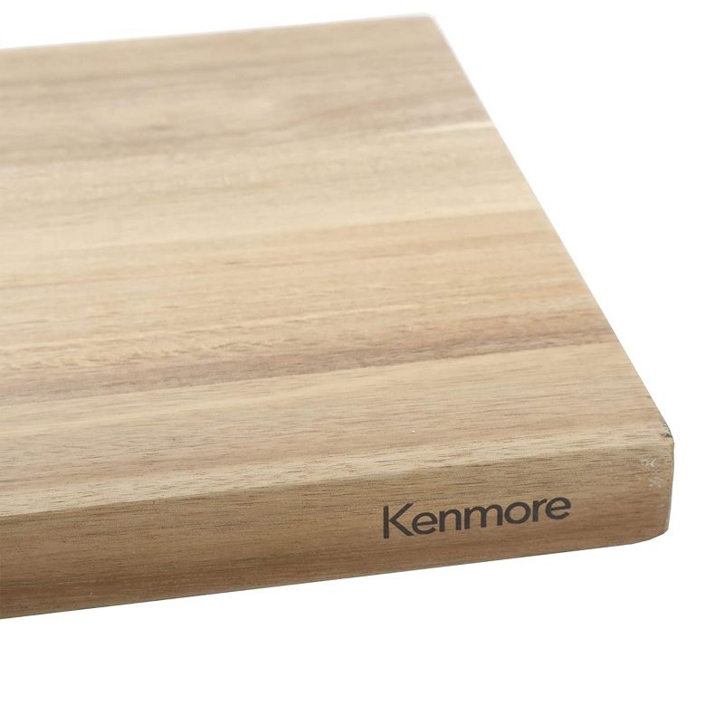 Kenmore Archer 21 Inch Acacia Wood Cutting Board with Groove Handles, 3 of 9