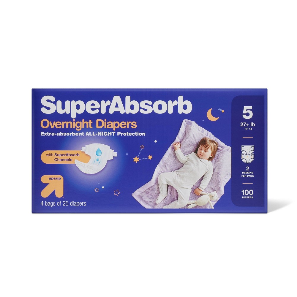 Photos - Baby Hygiene Disposable Overnight Diapers Club Box - Size 5 - 100ct - up & up™
