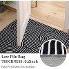 Acekool Washable Runner Rug 2x6, Modern Abstract Non Slip Low Pile Foldable Entryway Hallway Carpet, Soft Indoor Mat for Kitchen, Laundry, Orange - 4 of 4