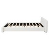 Upholstered Platform Bed Frame with White Boucle Fabric, Modern Bed with Slats and Headboard, No Box Spring Needed-The Pop Home - 4 of 4