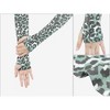 INSPIRE CHIC Women's Sun Protection Leopard Print Compression Sleeves Gloves with Tumb Hole 1 Pair - 3 of 4