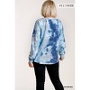 Women's Tie Dye Button Front Raglan Sleeve Top With Raw Hem - umgee - 3 of 4