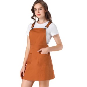 Allegra K Women's Adjustable Strap Above Knee Suspender Dress - 1 of 4