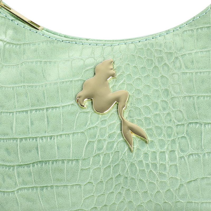 The Little Mermaid Croco Handbag with Ariel Metal Badge, 3 of 7