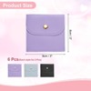 Unique Bargains PU Leather Soft Mini Jewelry Storage Pouches 6 Pcs - 2 of 4