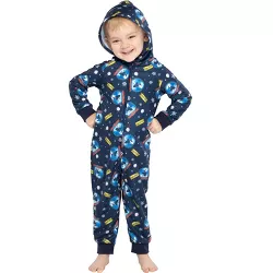 Polar Express Toddler Kids Believe Hooded One-Piece Footless Sleeper Union Suit (2T/3T) Blue