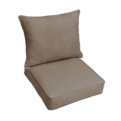 Sunbrella Canvas Outdoor Seat Cushion Taupe