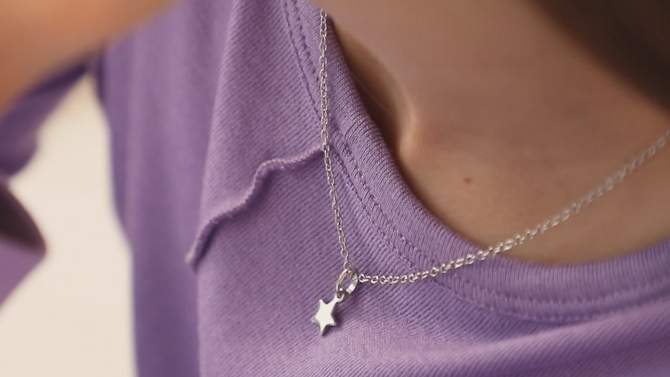 Girls' Delicate Star Sterling Silver Necklace - In Season Jewelry, 2 of 6, play video