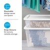 6qt Clear Storage Box White - Room Essentials™: Plastic Storage Container, Stackable, Lidded, Portable, Snap Closure - 4 of 4