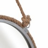 SAGEBROOK HOME 24" Metal Mirror with Rope Silver/Natural: Round, Hand-Painted, Wall Mount, Jute Accent - image 4 of 4