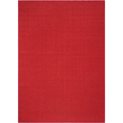 Handmade Reversible Red Wool Cotton Silk 8' x 10' Rug