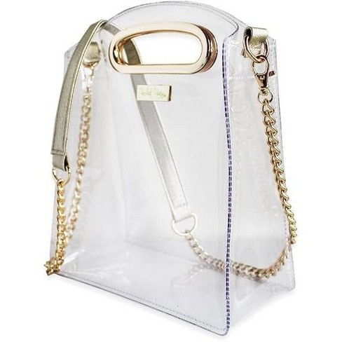 Packed Party Clear Stadium Crossbody Bag Women Fashion Clear Purse or Handbag Trendy Look for Ladies at Work Travel and Game Day