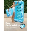 Sloosh Inflatable Pool Tanning Adult Float Pool Lounger with Blue Leaf Design - Cozy, Trendy, and Perfect for Relaxation - 4 of 4