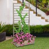 Costway 68in Wood Planter Box with Trellis Raised Garden Bed for Climbing Plants - 2 of 4