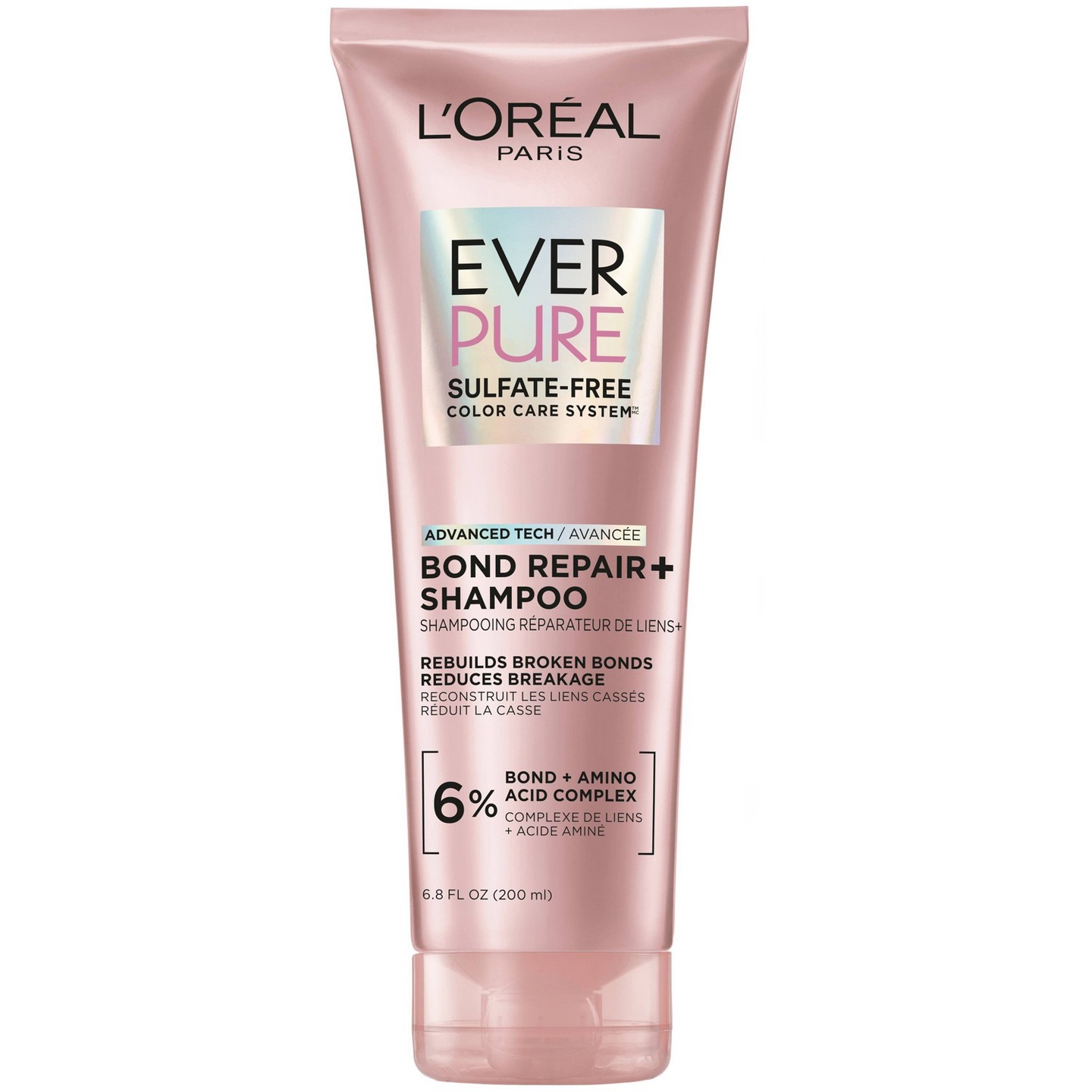 Бессульфатный шампунь для окрашенных волос L'Oreal Paris EverPure Bond Repair, 6.8 fl oz — фото 2