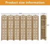 MAYEERTY 95*67 in Wood Room Divider Folding Privacy Screen Freestanding Partition for Indoor, 6-Panels, Brown - 4 of 4