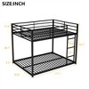 COWLOWN Full over Full Metal Bunk Bed with Ladder, Low Profile Sturdy Bunk Bed Frame for Kids, Teens, and Adults - 2 of 4