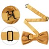 INSPIRE CHIC Men's Velvet Solid Color Adjustable Pre-Tied Bow Tie Pocket Square Set 2 Pcs - 2 of 4