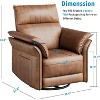 Power Recliner Chair with Swivel/Glide, USB Charging & Storage Pocket - Chenille Upholstered Rocker for Nursery/Living Room - 2 of 4