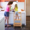Kids Kitchen Step Stool Kids Standing Tower with Safety Rails Nature - 2 of 4