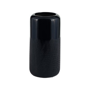 Sagebrook Home Ceramic Vase Contemporary Grooved Design Decorative Table Accent - 1 of 4