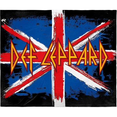 Def Leppard Blanket Painted Union Jack Flag Music Band Fleece Throw ...