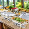 TackView Chafing Dishes for Buffet, 8QT Rectangular Buffet Servers and Warmers Sets, Stainless Steel Buffet Display for Parties - 2 of 4