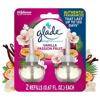 Glade PlugIns Scented Oil Air Freshener - Vanilla Passion Fruit Refill - 1.34oz/2pk