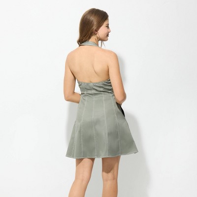 Женские платья Wild Fable Women's Sleeveless Twill Mini Dress - Wild Fable™ Green XL — фото 2