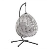 CAVINAS Indoor & Outdoor Versatile Patio Egg Chairs with Cushion & Stand,Swing Hanging Chairs for Bedroom,Backyard,Balcony,Gray - 4 of 4