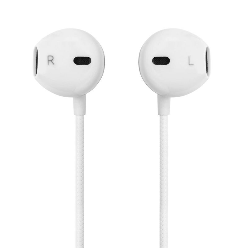 ionX Wired Earbuds with Microphone, 3.5mm Corded Headphones with Volume Control Compatible with iPhone/ iPad/Computer, White, 4 of 7