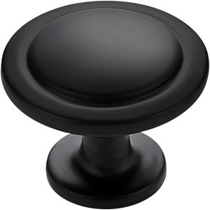 Attop 10 Pack 1-1/4 Inch Kitchen Cabinet Knobs Matte Black Zinc Pulls Door Handles for Dresser Drawers - 1 of 4
