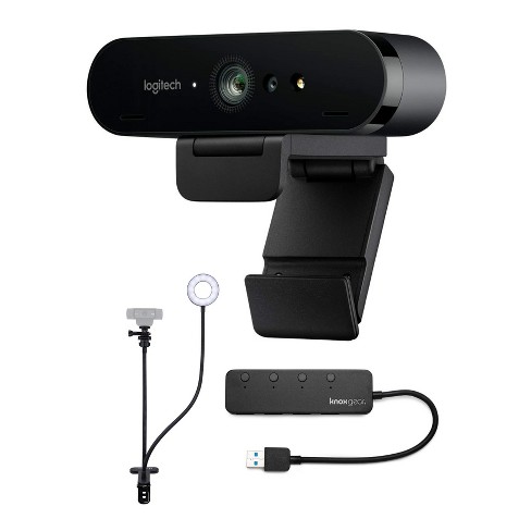 Logitech Brio Ultra Hd Webcam With Knox Gear Webcam Stand :