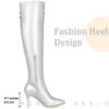 BLISSFUL STEP Pointed Toe Over the Knee High Zipper Stiletto High Heel Dress Boots for Women - 2 of 4
