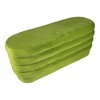 Thor 44" Oval Modern Velvet Fabric Ottoman in Fern Green - 3 of 4