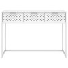 vidaXL Console Table White 41.7 in.x13.8 in.x29.5 in. Steel - 3 of 4