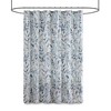 VYNXARIA Ultra soft printed botanical light weight shower curtain,Blue - 2 of 4