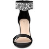 Allegra K Women's Rhinestone Diamond Decor Crystal Ankle Strap Chunky Heel Sandals - 2 of 4