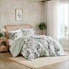 3Pcs Stripe Print Comforter Sets, Contemporary Style Lightweight Fluffy Bedding, Premium Textile Bed Set with Matching Shams - 2 of 4
