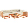 vidaXL Patio Sofa Set Modular Sofas and Outdoor Stools 8 Piece Solid Wood Pine - 2 of 4