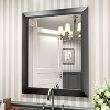 Apmir High-Strength Tempered Glass and Aluminum Alloy Framed French Cleat Mounted Wall Decor Mirror in matte black with 5-Year Warranty - 2 of 4