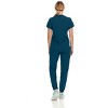 Hey Collection Womens Stretch V-Neck Jogger Scrubs Set, Medical Nursing Tops with Four Pocket Pants - 2 of 4
