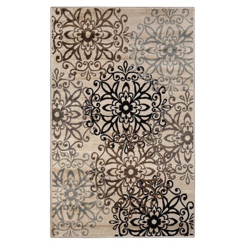 Paw Print Pattern Non Slip Area Rug for Kids Room, Entryway, Bedroom 3'x5