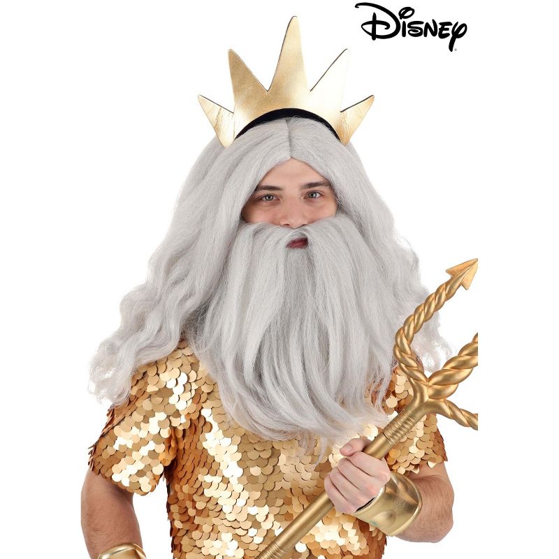 HalloweenCostumes.com   Men  King Triton Wig and Beard Kit for Adults,, 4 of 6