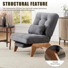 MOONMISS Comfortable Corduroy Adjustable Accent Chair and Footrest Set, Thick-Padded Lounge Chair For living room - 3 of 4