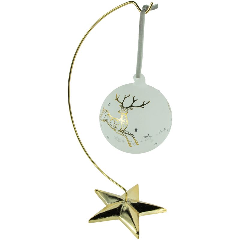 Northlight 12" Gold-tone 5 Point Star Metal Christmas Ornament Display Stand, 3 of 7