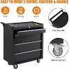 4 Compartment Tool Box, 4 Compartment Chest with Drawers Mobile Tool Cabinet, Key Lock and Drawer Liner - 4 of 4