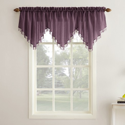 Valence Sheer 4735 1Pair 118'X84' Vintage Purple Flowers Window Curtains Drapes 